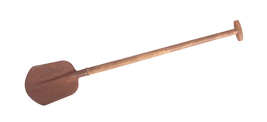 Image showing Old rusty shovel isolated