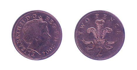 Image showing British two pence