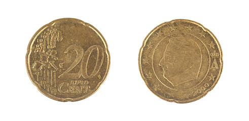 Image showing Isolated 20 Euro cent coins