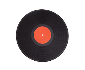 Image showing Black vinyl record lp album disc