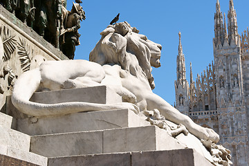 Image showing Piazza del Duomo in Milan, Italy