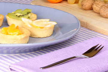 Image showing Assorted mini fruit tarts