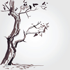 Image showing Old tree in Chinese style.