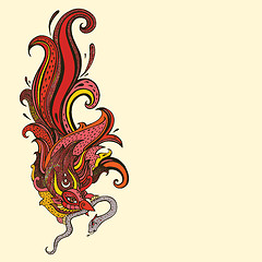 Image showing Garuda.  Hand drawn illustration.