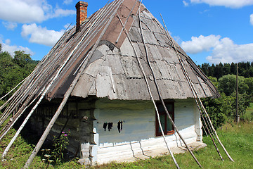 Image showing old rural house in Carpathian region