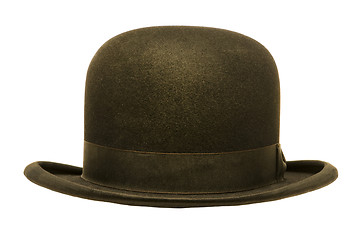 Image showing A Black Derby or Bowler Hat