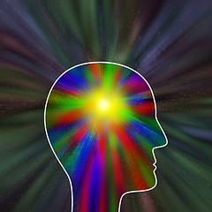 Image showing Colorful explosion of thought or creativity