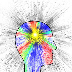 Image showing Colorful explosion of thought, pain or creativity