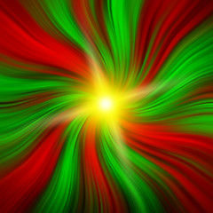 Image showing Red & Green Christmas Vortex with a Starburst