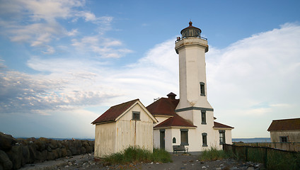 Image showing Point Wilson Lighthouse Puget Sound Fort Wordon