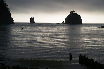 Image showing Stacks Bluffs Pacific Ocean West Coast