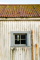 Image showing Metal Outbuilding Roof Window Forgotten Coast Guard Lighthouse