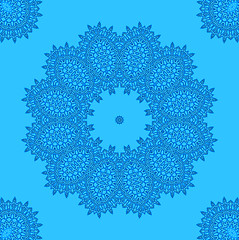 Image showing Abstract pattern on blue