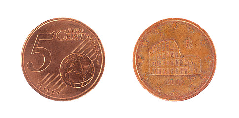 Image showing 5 euro cent coin