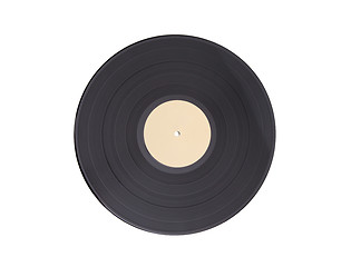 Image showing Black vinyl record lp album disc