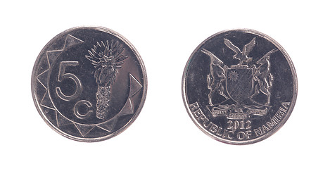 Image showing Old 5 dollarcent coin, Namibian currency
