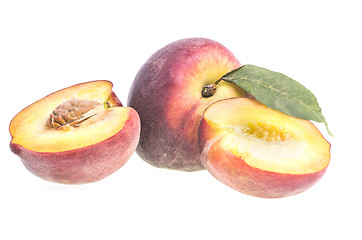 Image showing Peach in half