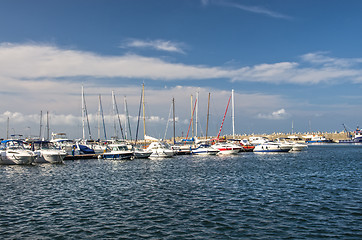 Image showing Small boat harbor