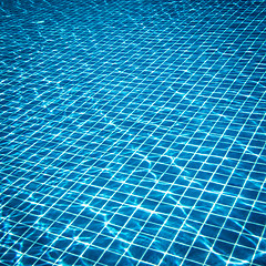 Image showing Photo of Water in a swimming pool