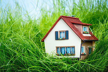 Image showing House on the green grass