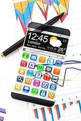 Image showing Smartphone with a transparent display.