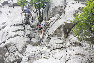 Image showing Rock climbing