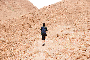 Image showing Desert Canyon in Israel Dead Sea travel attraction for tourists