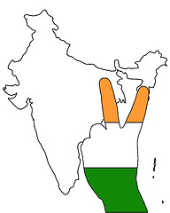 Image showing India hand signal