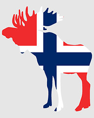 Image showing Mosse in flag of norway