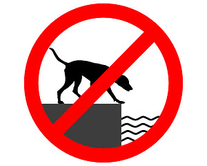 Image showing Prohibition sign for dogs