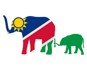 Image showing Namibia elephants