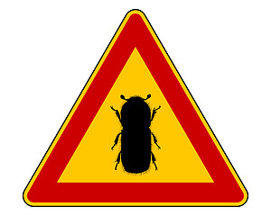 Image showing Bark beetle warning sign