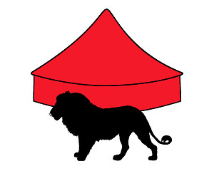 Image showing Lion in circus 