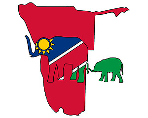 Image showing Namibia elephants