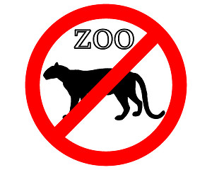 Image showing Leopard in zoo prohibited