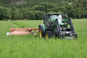 Image showing Harvesting grass