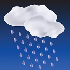 Image showing clouds and drops of rain