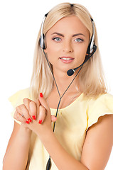 Image showing Woman with headset