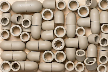 Image showing Fittings for plastic pipes