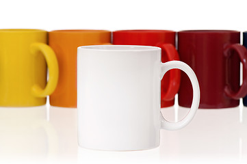 Image showing Colorful cups