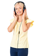 Image showing Woman with headphones