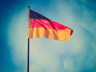 Image showing Retro look German flag