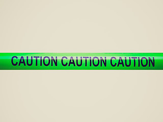 Image showing Retro look Caution