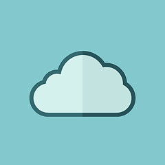 Image showing Cloud Flat Icon