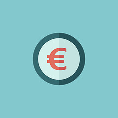 Image showing Euro Flat Icon