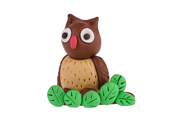 Image showing Owl made of plasticine