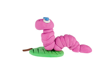 Image showing Earthworm from plasticine