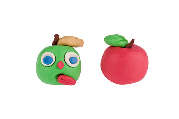 Image showing Apples made of plasticine