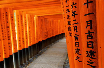 Image showing Fushimi Inari Taisha Shrine in Kyoto City, Japan