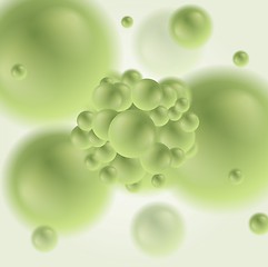 Image showing Vector design of green molecule